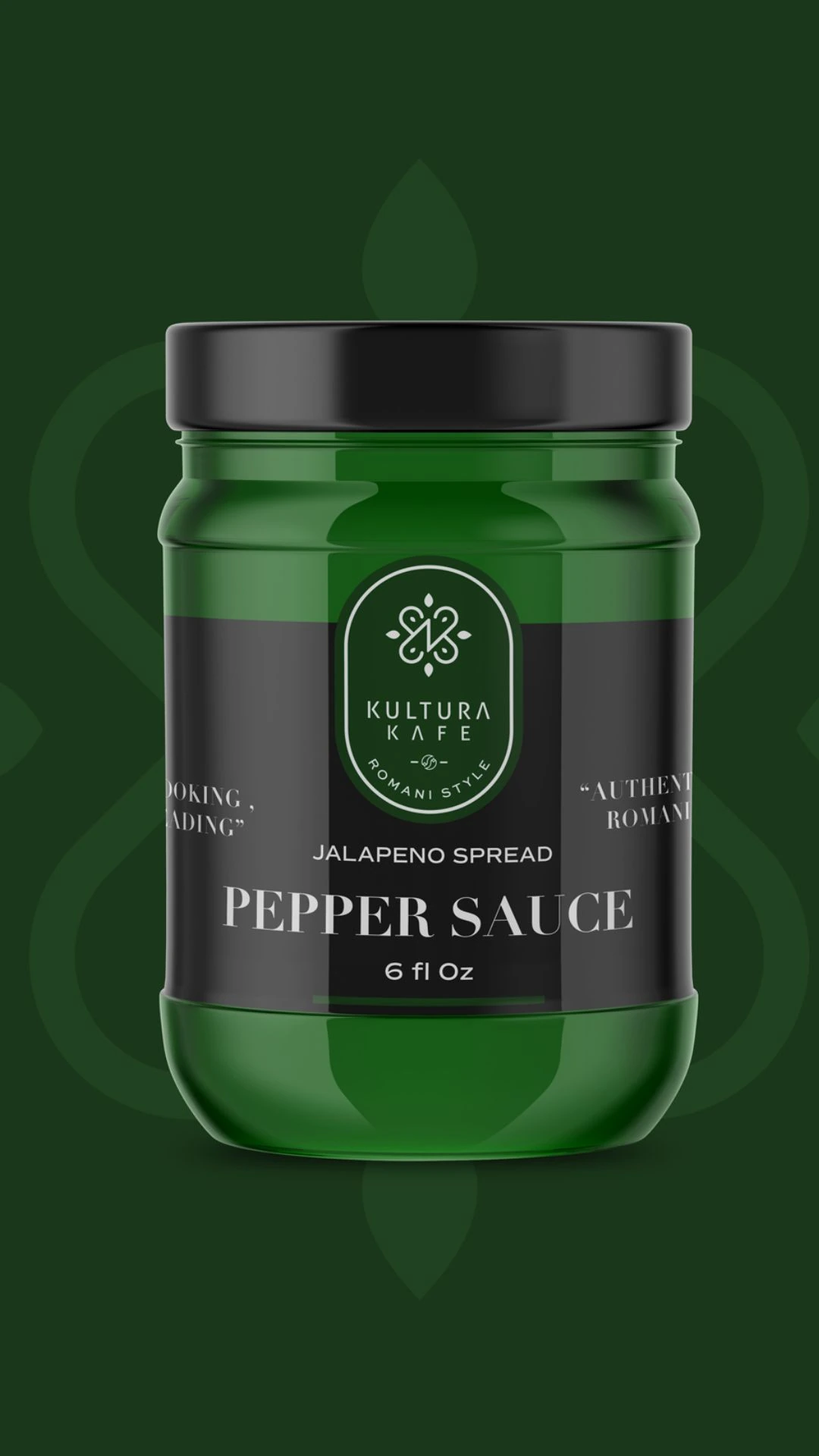 Kultura Kafe pepper sauce jar packaging design