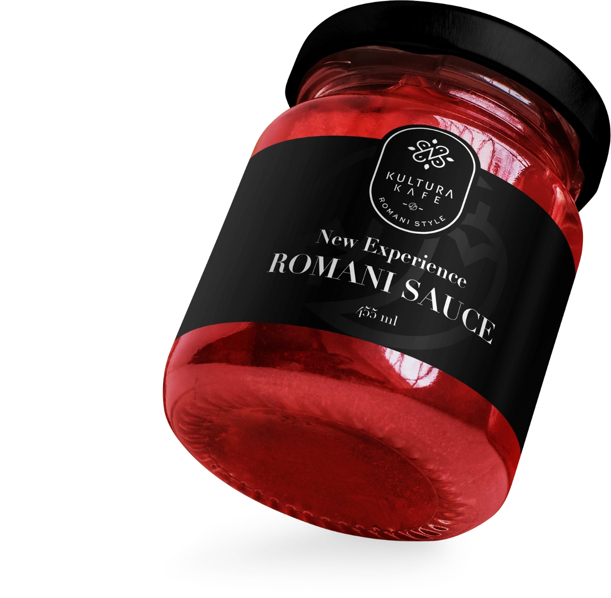 Kultura Kafe Romani sauce jar packaging