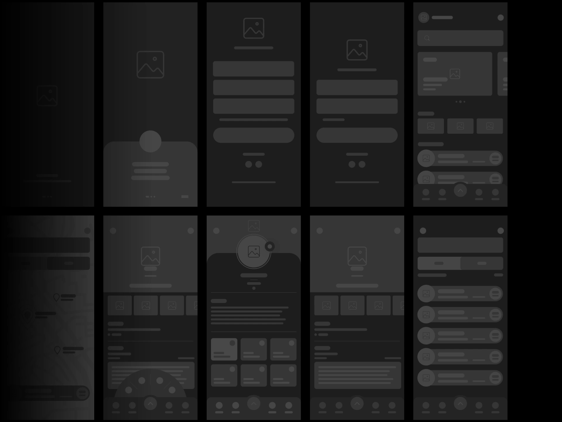 Vannify low-fidelity wireframes