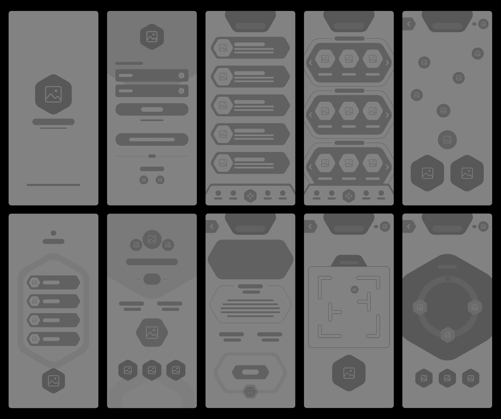 Witmina low-fidelity wireframes
